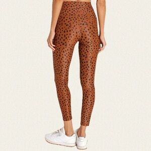 Beach Riot Ayla Legging M Brown Black Spot Leopard Print‎ High Waist Stretch USA